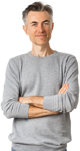 man posing with folded arms